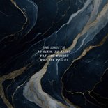 Stijlvol geboortekaartje marmerlook donkerblauw met goud 2