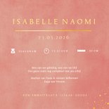 Stijlvol geboortekaartje met silhouet van olifant in goud 3