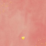 Stijlvol geboortekaartje met silhouet van olifant in goud Achterkant