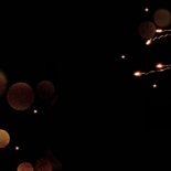 Stijlvol kerstkaartje kerst lichtjes in takken Achterkant