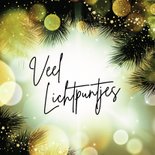 Stijlvol kerstkaartje met groen kerst licht 2