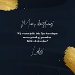 Stijlvol kerstkaartje typografie Merry Christmas gouden verf 3