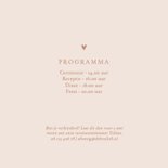 Stijlvol minimalistisch trouwkaart romantisch hartje koper 2