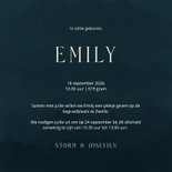 Stijlvol rouwkaartje met een maan en planeetjes 3