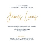 Stijlvol simpel geboortekaartje jongen met handschrift naam  3