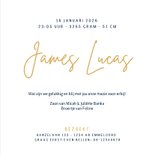 Stijlvol simpel geboortekaartje jongen met handschrift naam  3