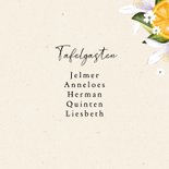 Stijlvol tafelkaartje botanisch fruit en bloemen 3