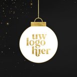 Stijlvol zakelijk kerstkaartje zwart goud typografie 2