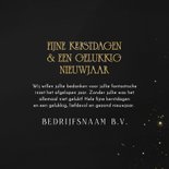 Stijlvol zakelijk kerstkaartje zwart goud typografie 3