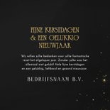 Stijlvol zakelijk kerstkaartje zwart goud typografie 3