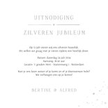 Stijlvolle 25jaar jubileum uitnodiging met zilverfolie 3