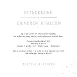 Stijlvolle 25jaar jubileum uitnodiging met zilverfolie 3