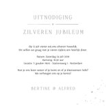 Stijlvolle 25jaar jubileum uitnodiging met zilverfolie 3