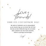Stijlvolle bedankkaart fotocollage mandala hartjes goud 3
