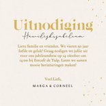 Stijlvolle beige uitnodiging jubileum gouden vijftig 3