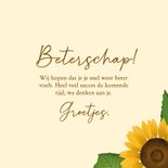 Stijlvolle beterschapskaart met zonnebloemen 3