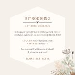 Stijlvolle botanische uitnodiging verjaardag droogbloemen 3