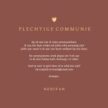 Stijlvolle communiekaart met hart uit vingerafdrukken 3