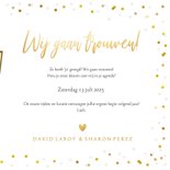 Stijlvolle feestelijke Save the Date kaart met eigen foto 3