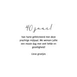Stijlvolle felicitatie jubileum huwelijk 40 jaar verf 3