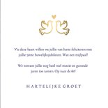 Stijlvolle felicitatiekaart 50 jarig huwelijksjubileum goud 3