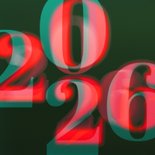 Stijlvolle foto kerstkaart 2026 groen 2