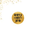 Stijlvolle foto kerstkaart met gouden confetti en cirkel 2