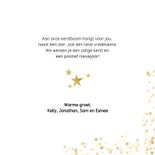 Stijlvolle foto kerstkaart met gouden confetti en cirkel 3