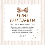 Stijlvolle fotokaart kerst nieuwjaar streep strik watercolor 3