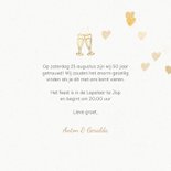 Stijlvolle huwelijksjubileum uitnodiging hartjes 3