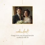 Stijlvolle jubileumkaart beige met gouden details 2