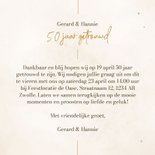 Stijlvolle jubileumkaart beige met gouden details 3