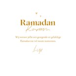 Stijlvolle kaart Ramadan Kareem maan goud waterverf 3