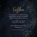 Stijlvolle kerstdiner uitnodiging gouden sneeuwvlokken 3