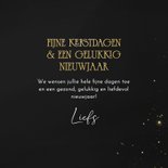 Stijlvolle kerstkaart antraciet gouden kerstwens stipjes 3