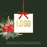 Stijlvolle kerstkaart fotocollage bedankt medewerkers strik 2