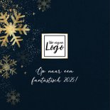 Stijlvolle kerstkaart geschilderde kerstster goudlook 2