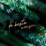 Stijlvolle kerstkaart kerstsfeer takjes 2