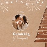 Stijlvolle kerstkaart met foto en 3d kraftpapier effect 2