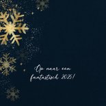 Stijlvolle kerstkaart met geschilderde kerstster goudlook 2