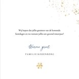 Stijlvolle kerstkaart met geschilderde kerstster goudlook 3