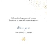 Stijlvolle kerstkaart met geschilderde kerstster goudlook 3