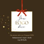 Stijlvolle kerstkaart zakelijk illustratie auto logo strik 2
