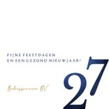 Stijlvolle kerstkaarten zakelijk blauw 2027 3