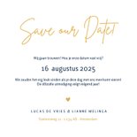 Stijlvolle minimalistische Save the Date kaart met datum 3