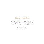 Stijlvolle moederdagkaart ik denk aan je zonnestralen goud 3