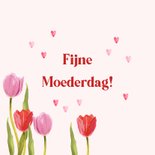 Stijlvolle moederdagkaart liefste mama en oma bloemen hart 2