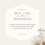 Stijlvolle moederdagkaart met trendy droogbloemen en tekst 3