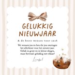 Stijlvolle nieuwjaarsjaar streep strik watercolor oliebol 3