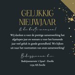 Stijlvolle nieuwjaarskaart zakelijk schilder jaartal goud 3